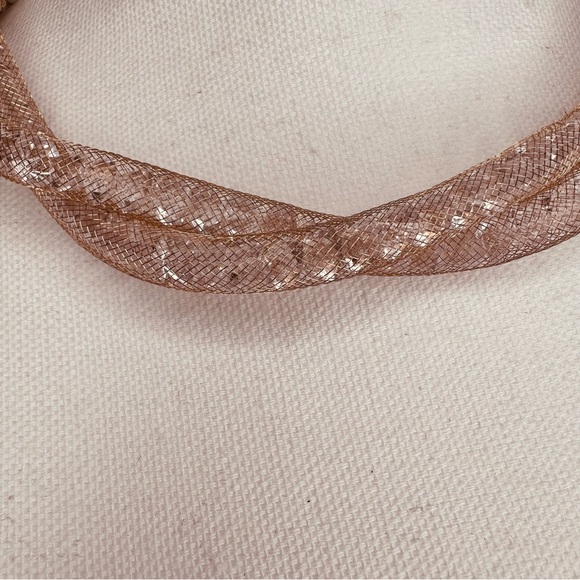 Aldo - Rose gold mesh necklace with crystals, 18” adjustable - Picture 4 of 7